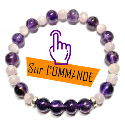 Bracelet en Kunzite & Améthyste