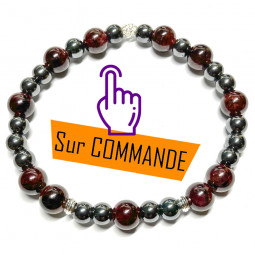 Bracelet Grenat & Hématite