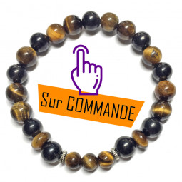 Bracelet en Shungite & Oeil de Tigre