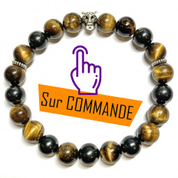 Bracelet en Shungite & Oeil de Tigre