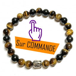 Bracelet en Shungite & Oeil de Tigre