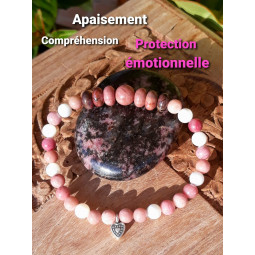 Bracelet en Rhodonite & Nacre