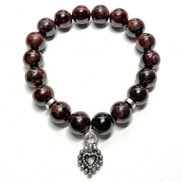 Bracelet Boules en Grenat