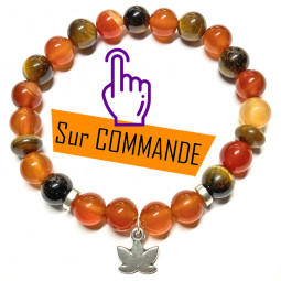 Bracelet en Cornaline & Oeil de Tigre