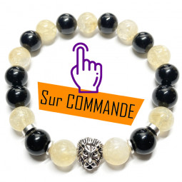 Bracelet en Citrine & Onyx