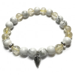 Bracelet en Citrine & Howlite
