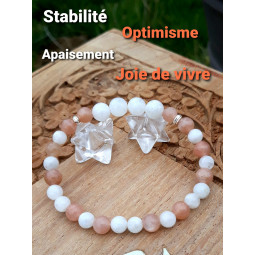 Bracelet en Pierre de Soleil & Pierre de Lune