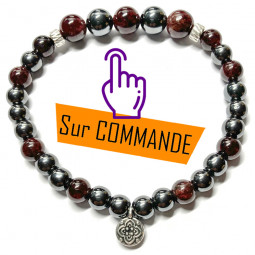 Bracelet Grenat & Hématite