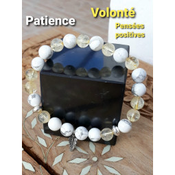 Bracelet en Citrine & Howlite
