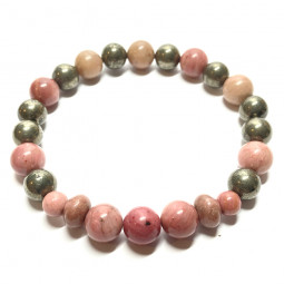 Bracelet en Pyrite & Rhodonite