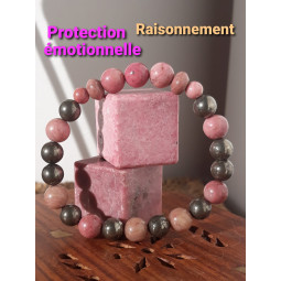 Bracelet en Pyrite & Rhodonite