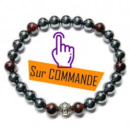 Bracelet Grenat & Hématite