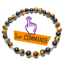 Bracelet en Shungite & Oeil de Tigre