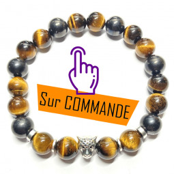 Bracelet en Shungite & Oeil de Tigre