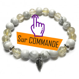 Bracelet en Citrine & Howlite