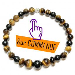 Bracelet en Shungite & Oeil de Tigre