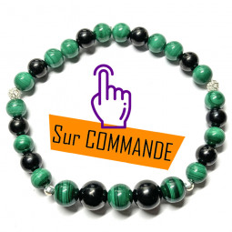 Bracelet en Shungite & Malachite