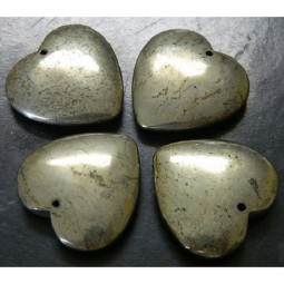 Pendentif Coeur en Pyrite