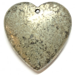 Pendentif Coeur en Pyrite