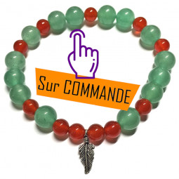 Bracelet en Cornaline & Aventurine Verte