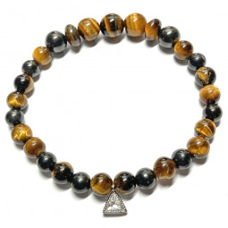 Bracelet en Shungite & Oeil de Tigre
