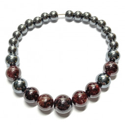 Bracelet Grenat & Hématite