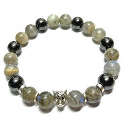 Bracelet en Labradorite & Shungite