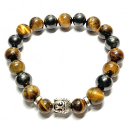 Bracelet en Shungite & Oeil de Tigre