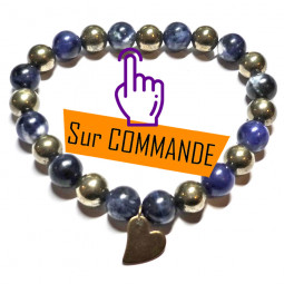 Bracelet en Pyrite & Sodalite