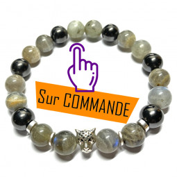 Bracelet en Labradorite & Shungite