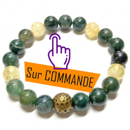 Bracelet en Citrine & Agate Mousse