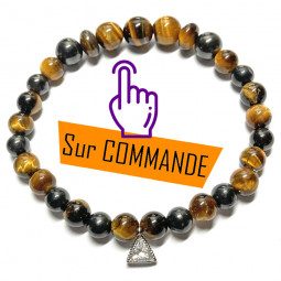 Bracelet en Shungite & Oeil de Tigre