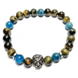 Bracelet Apatite & Oeil de Faucon