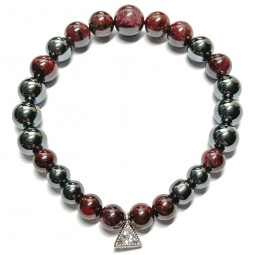 Bracelet Grenat & Hématite