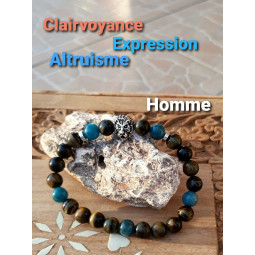 Bracelet Apatite & Oeil de Faucon