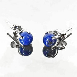 Boucles d'Oreilles en Lapis-Lazuli & Argent