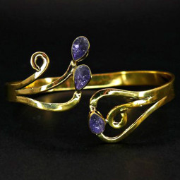 Bracelet Larmes en Bronze & Améthyste