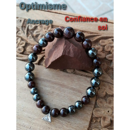 Bracelet Grenat & Hématite