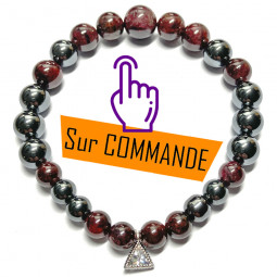 Bracelet Grenat & Hématite