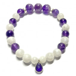 Bracelet Pierre de Lune & Améthyste