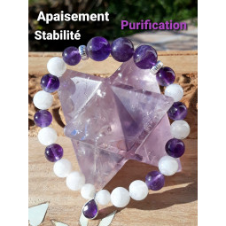 Bracelet Pierre de Lune & Améthyste