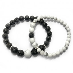 Bracelets Couple 2 Pierres