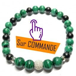 Bracelet en Shungite & Malachite