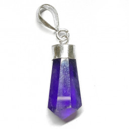 Pendentif Pointe en Améthyste et Argent