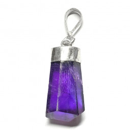 Pendentif Pointe en Améthyste et Argent