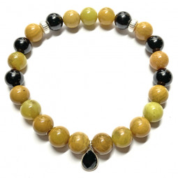 Bracelet en Jaspe Opale & Onyx