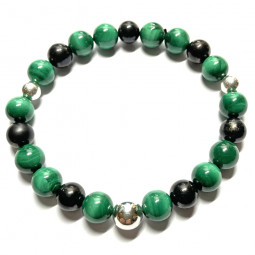 Bracelet en Shungite & Malachite