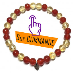 Bracelet en Cornaline & Citrine