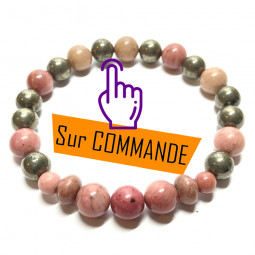 Bracelet en Pyrite & Rhodonite