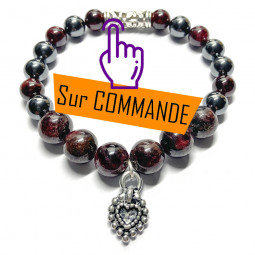 Bracelet Grenat & Hématite